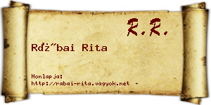 Rábai Rita névjegykártya