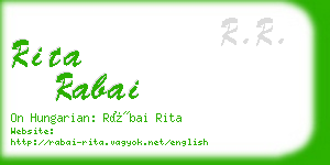 rita rabai business card